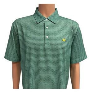 Masters Performance Tech Green with Chair Pattern  Polo M - 2025 brand new NWT